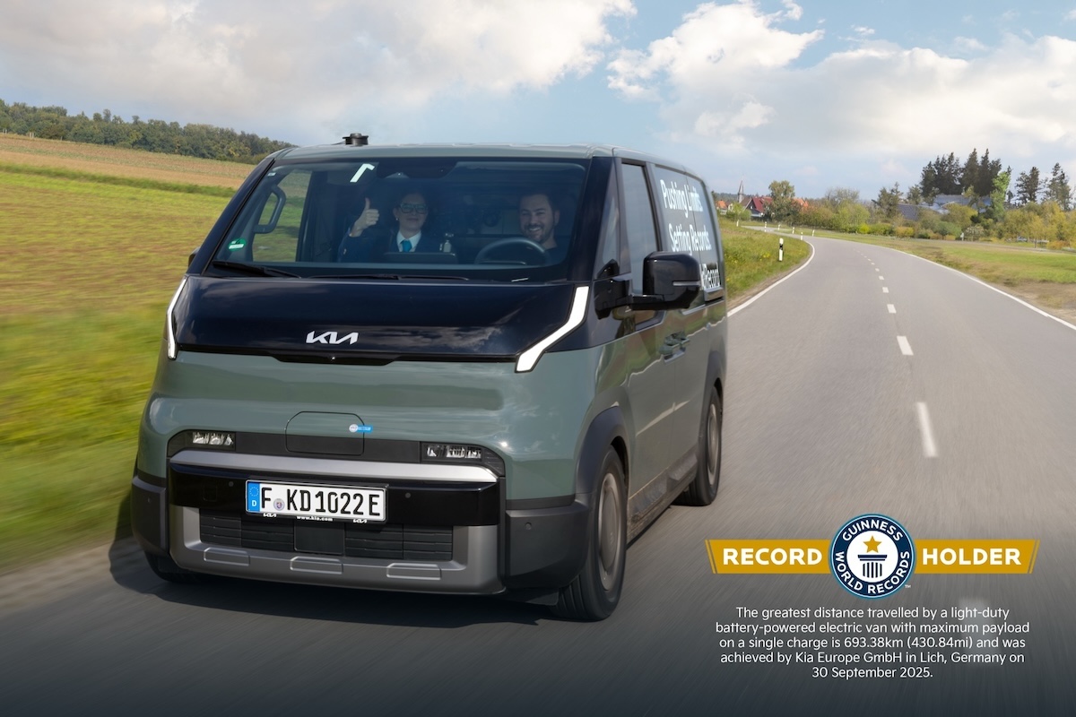 Kia PV5 Cargo: record 693 km a pieno carico con una ricarica Kia PV5 Cargo: record 693 km a pieno carico con una ricarica