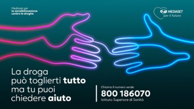 Mediaset lancia la campagna di sensibilizzazione contro l’uso di droghe