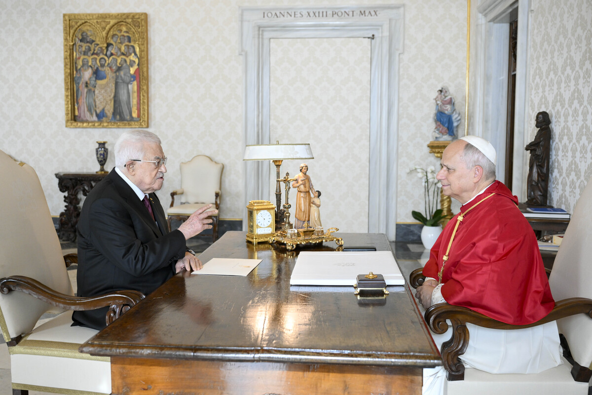 Gaza e la soluzione a due Stati, storico incontro in Vaticano tra Papa Leone XIV e il presidente Abu Mazen Gaza e la soluzione a due Stati, storico incontro in Vaticano tra Papa Leone XIV e il presidente Abu Mazen