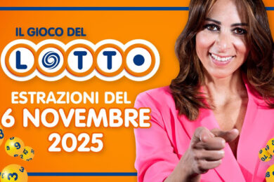 Estrazioni Lotto, SuperEnalotto e 10eLotto di oggi Giovedì 6 Novembre 2025: numeri in diretta, quote e jackpot