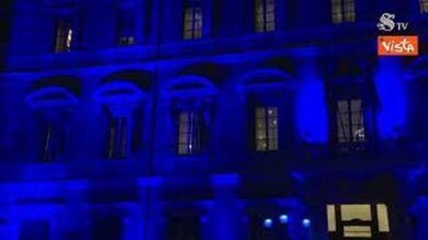 Giornata mondiale diabete, la facciata di Palazzo Madama illuminata di blu