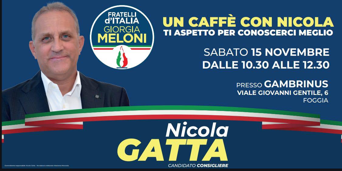 Nicola Gatta, tour in Capitanata tra incontri, caffè e impegni programmatici