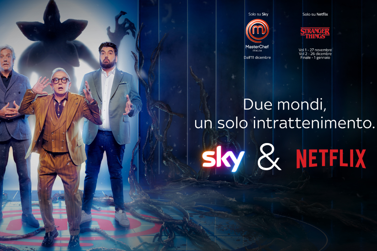 Sky & Netflix, al via la nuova campagna: MasterChef incontra Stranger Things Sky & Netflix, al via la nuova campagna: MasterChef incontra Stranger Things