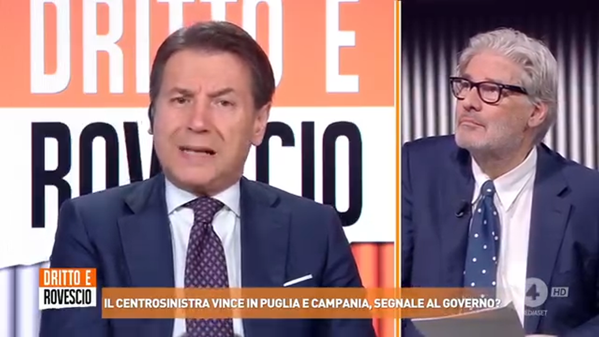 Dritto e Rovescio, Conte scatenato da Del Debbio: “Sono arrivati i poteri forti”. VIDEO Dritto e Rovescio, Conte scatenato da Del Debbio: “Sono arrivati i poteri forti”. VIDEO