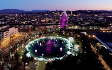 Firenze inaugura il Florence ICE  e la ruota paroramica: saranno illuminate con energia green