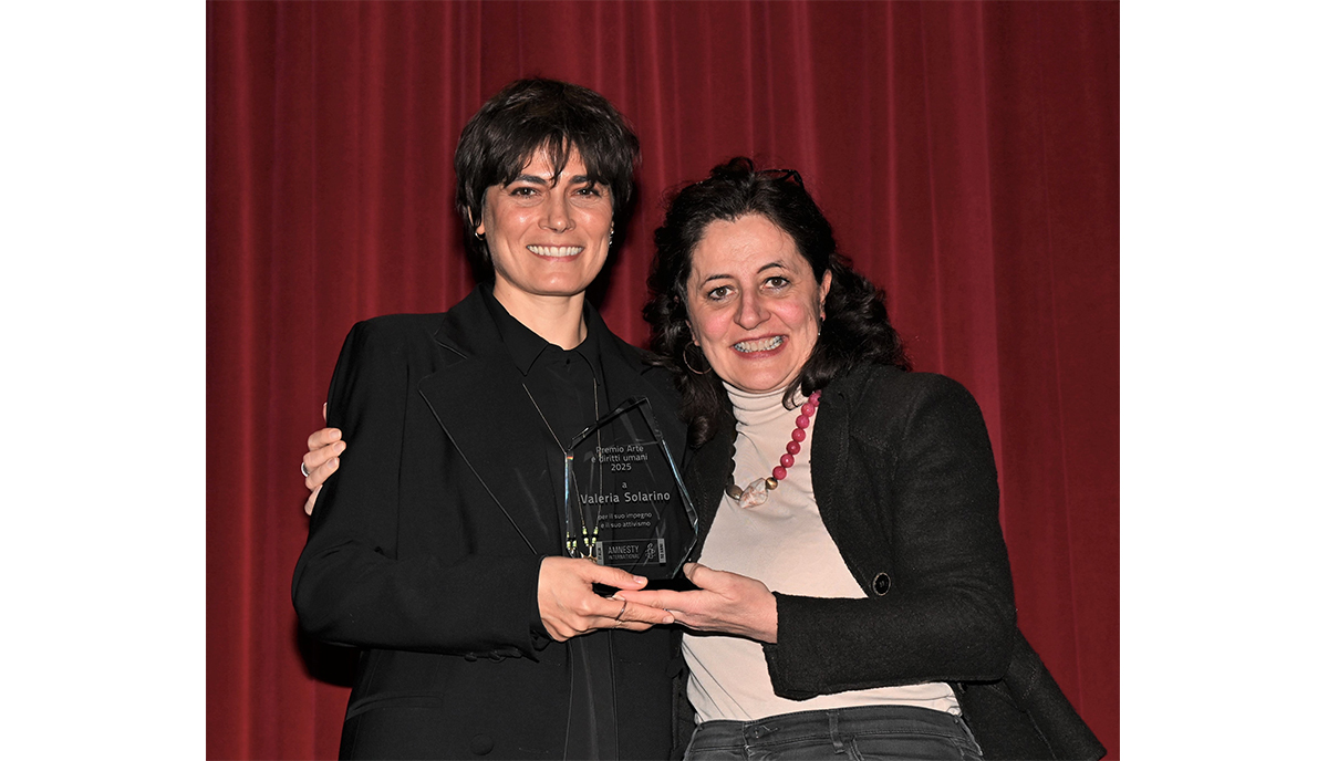 Valeria Solarino premio Arte e diritti umani 2025 di Amnesty International Valeria Solarino premio Arte e diritti umani 2025 di Amnesty International