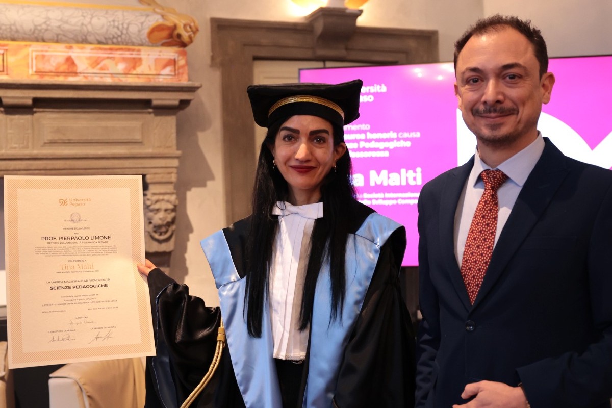 Università Pegaso: laurea honoris causa in Scienze Pedagogiche a Tina Malti