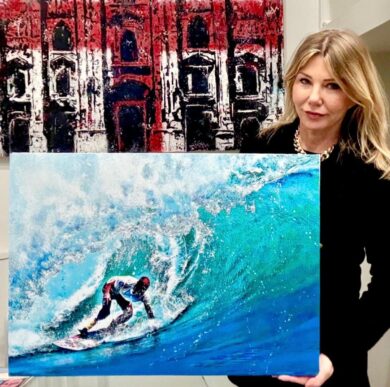 Sabrina Ravanelli, un progetto d’arte per il surfista Fabrizio Passetti