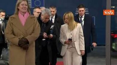 Meloni arriva al Consiglio Ue di Bruxelles