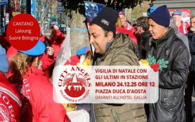 Festa di Natale per i senzatetto della Stazione Centrale di Milano il 24 dicembre