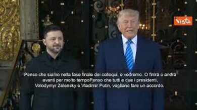 Trump riceve Zelensky a Mar-a-Lago: Sia lui che Putin vogliono un accordo
