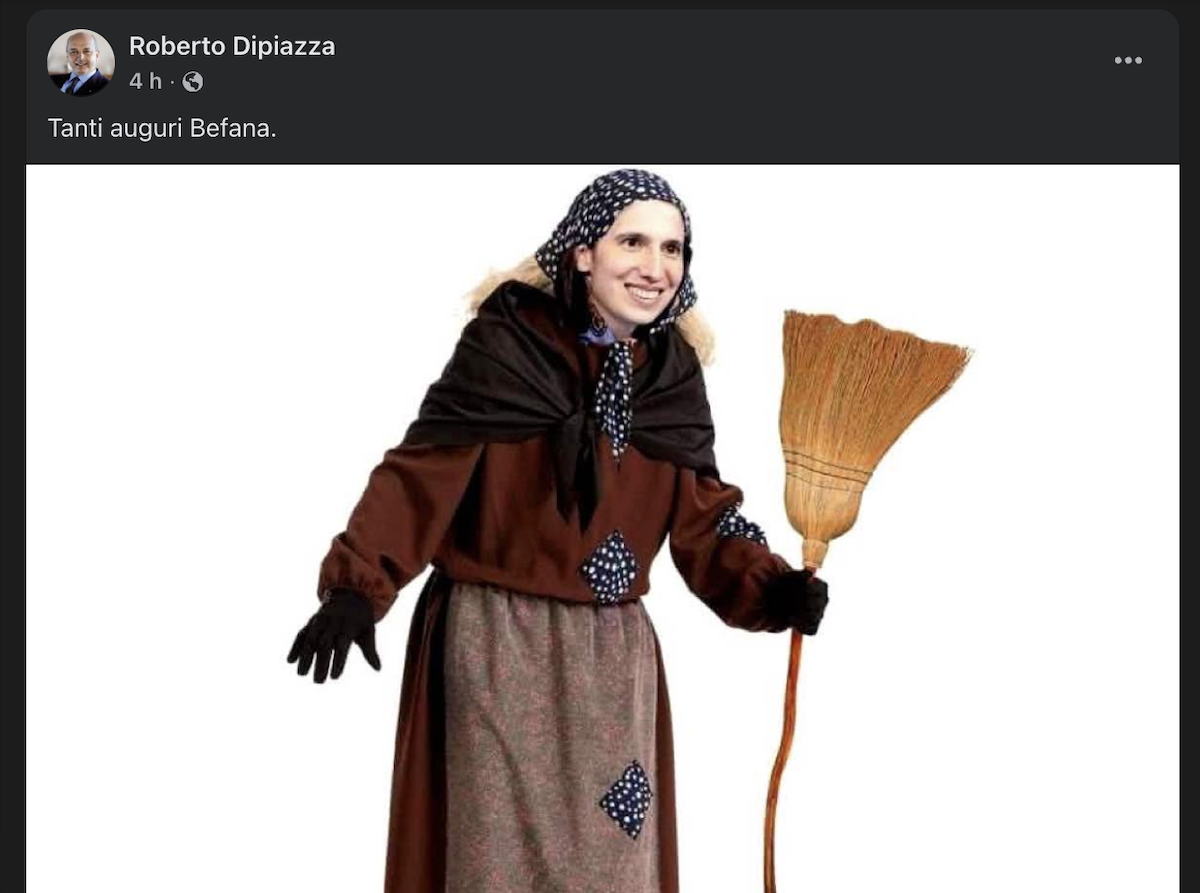 Elly Schlein vestita da Befana, bufera sul sindaco di Trieste Roberto Dipiazza. Ecco il post su Fb Elly Schlein vestita da Befana, bufera sul sindaco di Trieste Roberto Dipiazza. Ecco il post su Fb
