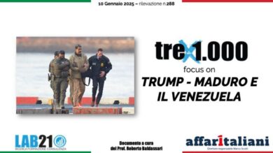 Sondaggio, la maggioranza netta e ampia degli italiani condivide il blitz militare di Trump in Venezuela e la cattura di Maduro