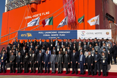 Eni, Mozambico: annunciato il varo dello scafo della Coral North FLNG, il secondo impianto galleggiante di GNL