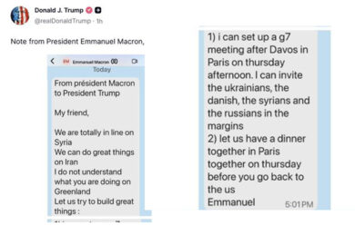 Trump minaccia: “Dazi al 200% su vini e champagne francesi”. E pubblica un messaggio WhatsApp con Macron, scontro totale