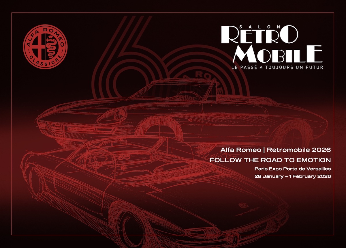 Alfa Romeo a Rétromobile 2026: icone in rosso e i 60 anni del Duetto