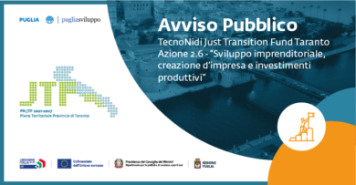 TecnoNidi Just Transition Fund per Taranto ‘Innovazione, occupazione e sostenibilità’