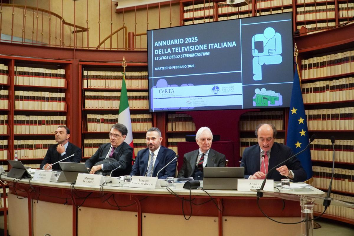 Annuario 2025 della Televisione Italiana: la Tv resta centrale con 19,6 mln di spettatori nel prime time Annuario 2025 della Televisione Italiana: la Tv resta centrale con 19,6 mln di spettatori nel prime time