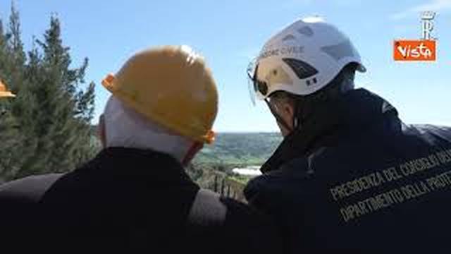 Emergenza maltempo in Sicilia, il Presidente Mattarella visita Niscemi