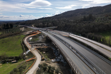 A1, ampliamento tra Incisa e Firenze Sud: il nuovo viadotto Ribuio viene aperto al traffico