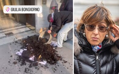 Milano, letame davanti allo studio di Giulia Bongiorno. Le attiviste di Non una di meno: “Senza consenso è stupro”