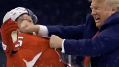 Trump campione di hockey (ma solo con l’IA). Cerasa ironizza: “Vince solo con l’intelligenza artificiale”