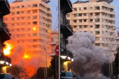 Beirut, missile israeliano rade al suolo un palazzo: l’esplosione distrugge tutto in pochi secondi