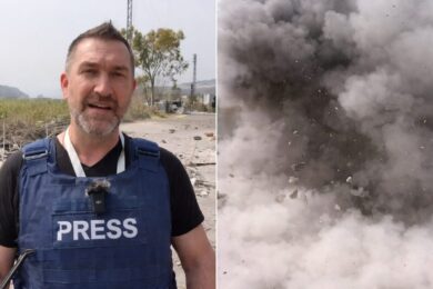 Missile esplode vicino a un giornalista in diretta: feriti lui e il cameraman