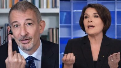 In Onda, Senaldi tira in ballo De Benedetti e la Aprile esplode: “Ma cosa c’entra? Forza Italia è in leasing!”