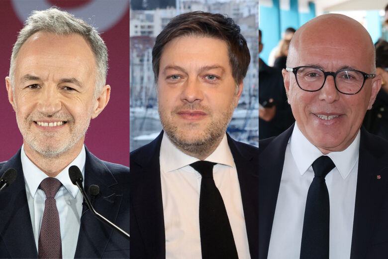 Da sinistra a destra: Emmanuel Grégoire sindaco Parigi, Benoit Payan sindaco Marsiglia Eric Ciotti sindaco Nizza