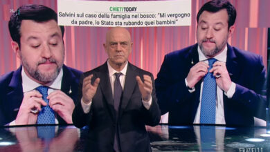Crozza sul caso dei bambini nel bosco: “Salvini si vergogna da padre? Può farlo anche da ministro”