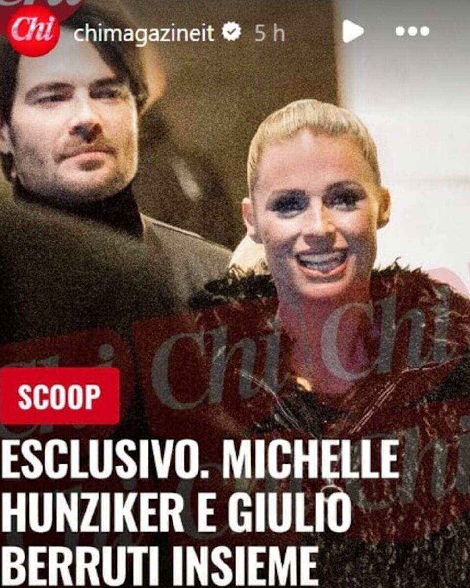 Michelle Hunziker e Giulio Berruti sono una coppia? Le foto della fuga d’amore notturna non lasciano dubbi