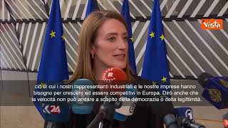 Consiglio Ue, Metsola: Primo punto all’ordine del giorno è la competitività europea