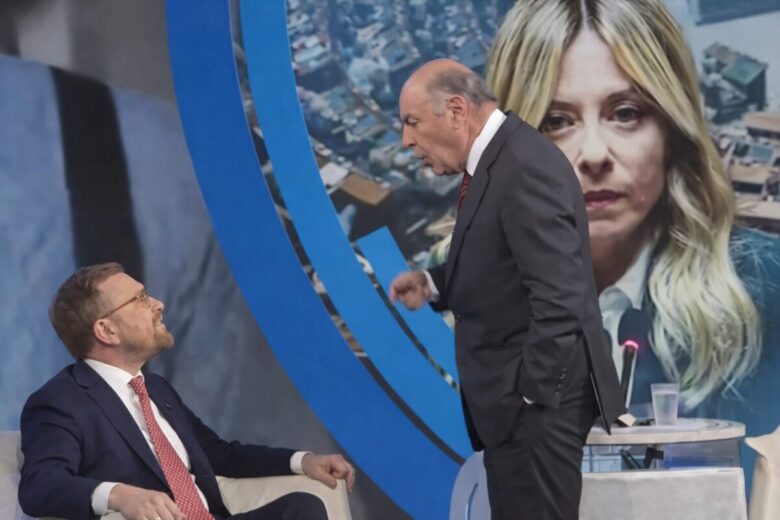 Giuseppe Provenzano e Bruno Vespa