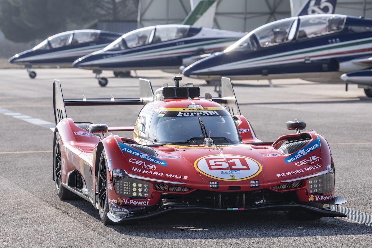 Ferrari 499P e Frecce Tricolori insieme prima del WEC 2026