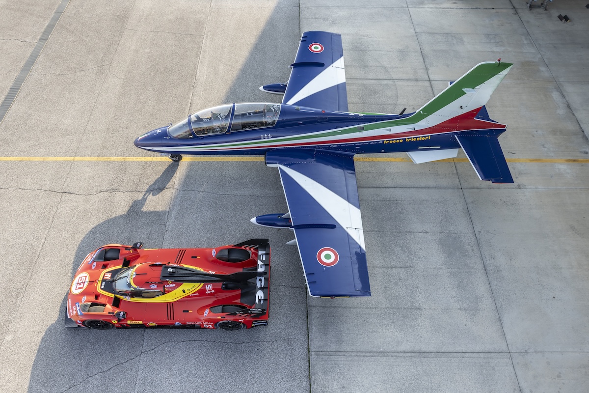 Ferrari 499P e Frecce Tricolori insieme prima del WEC 2026