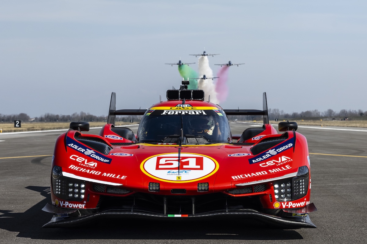 Ferrari 499P e Frecce Tricolori insieme prima del WEC 2026