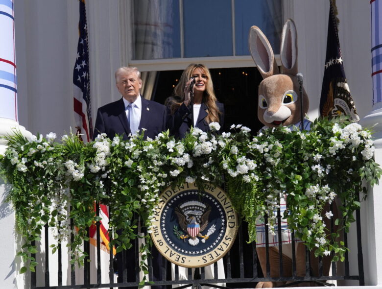 Donald Trump e la first lady Melania Trump White House Easter Egg Roll