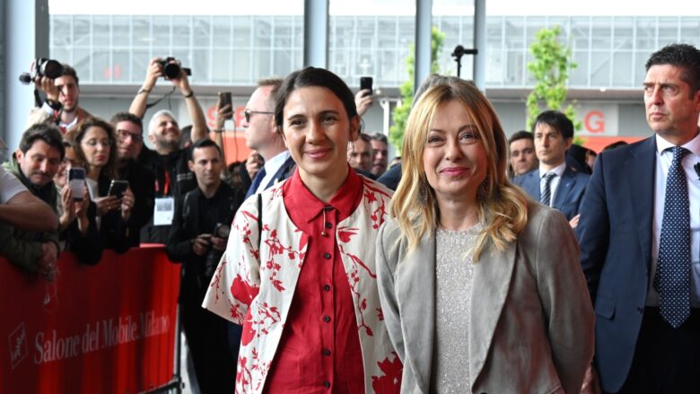 Milano,Italy Giorgia Meloni presidente del Consiglioarriva al Salone del Mobile 2026
