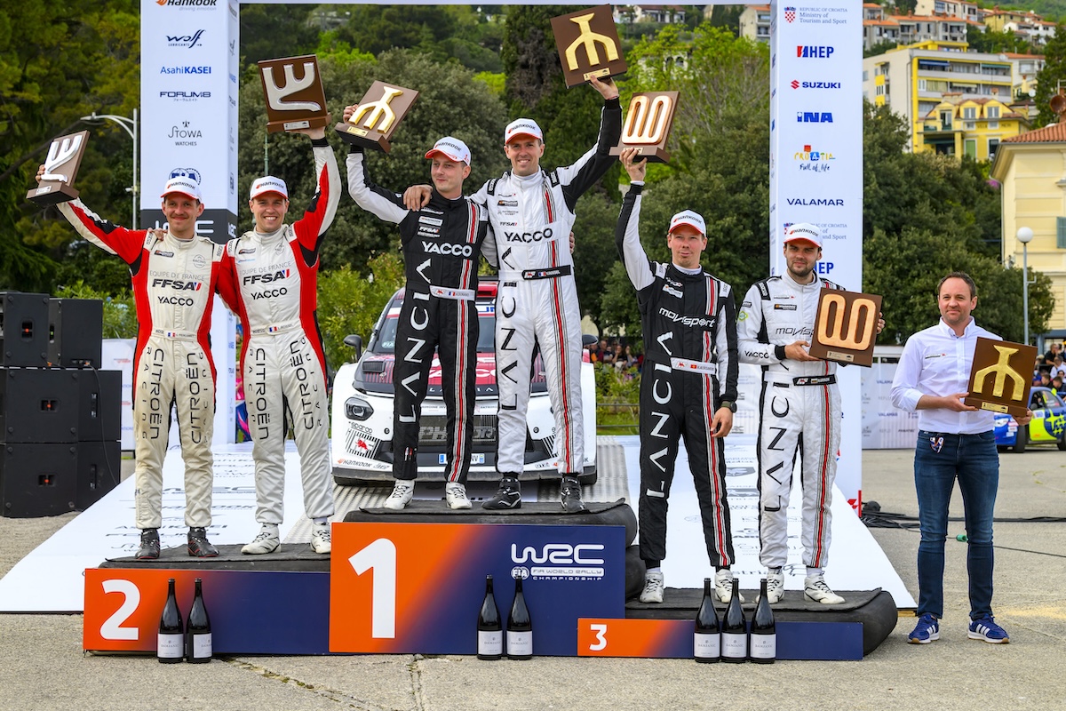 Lancia vince in Croazia: Rossel firma il primo sigillo WRC2