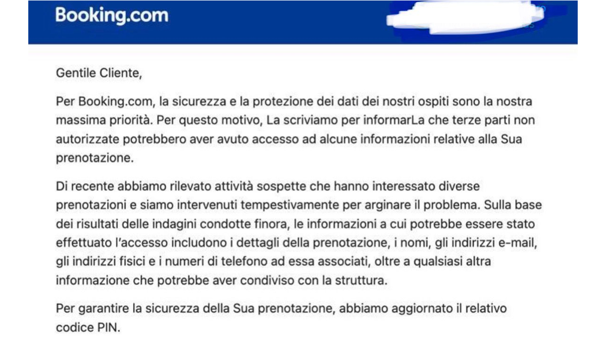 Terremoto in Booking.com, la piattaforma nel mirino degli hacker: violati i dati degli utenti. Possibile accesso a nomi, mail e dettagli delle prenotazioni Terremoto in Booking.com, la piattaforma nel mirino degli hacker: violati i dati degli utenti. Possibile accesso a nomi, mail e dettagli delle prenotazioni