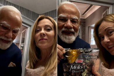Nerendra Modi e Giorgia Meloni