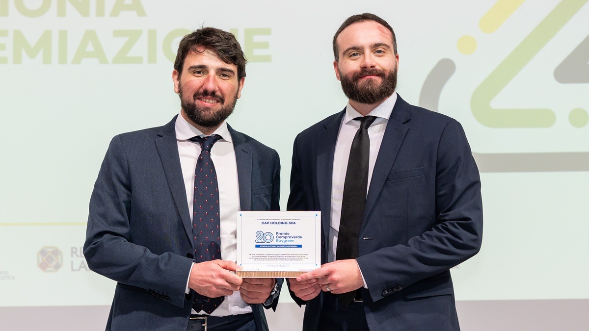 Gruppo Cap si aggiudica il Premio Compraverde Buygreen 2026 per il vendor rating Gruppo Cap si aggiudica il Premio Compraverde Buygreen 2026 per il vendor rating