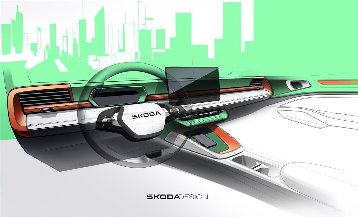 Škoda Epiq mostra l’abitacolo: debutto a maggio