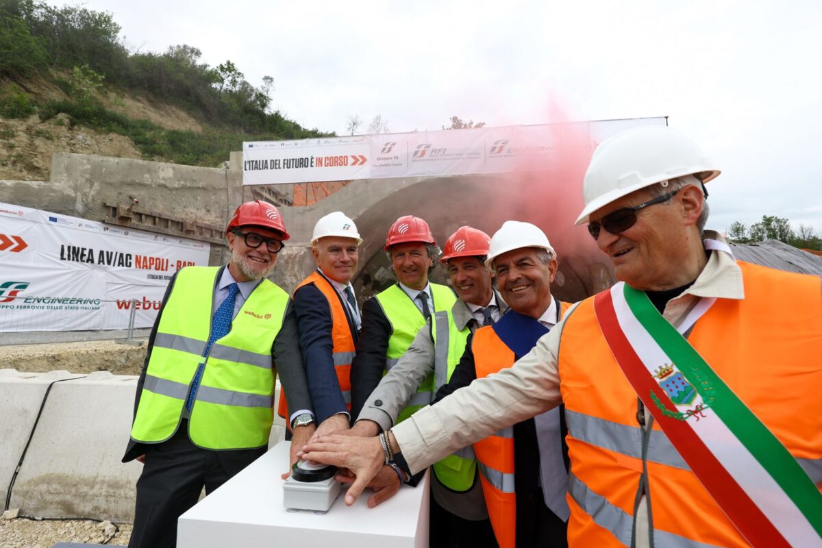 Gruppo FS, proseguono i lavori della nuova linea ferroviaria AV Napoli–Bari