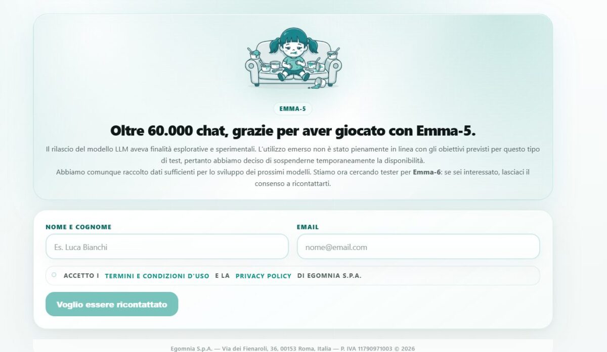 Emma, l’IA italiana tutta sbagliata è durata meno di un gatto in tangenziale: in 24 ore è già offline
