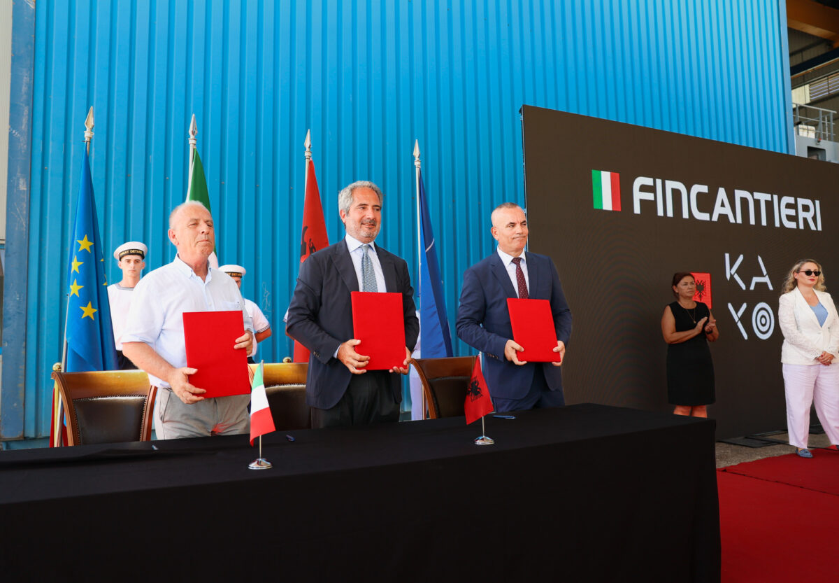 Fincantieri, firmato un MoU in Albania per attività formative nella cantieristica e nella costruzione navale