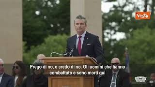 82 anno sbarco Normandia, Segretario Usa Hegesth: Europa rischia invasione migranti