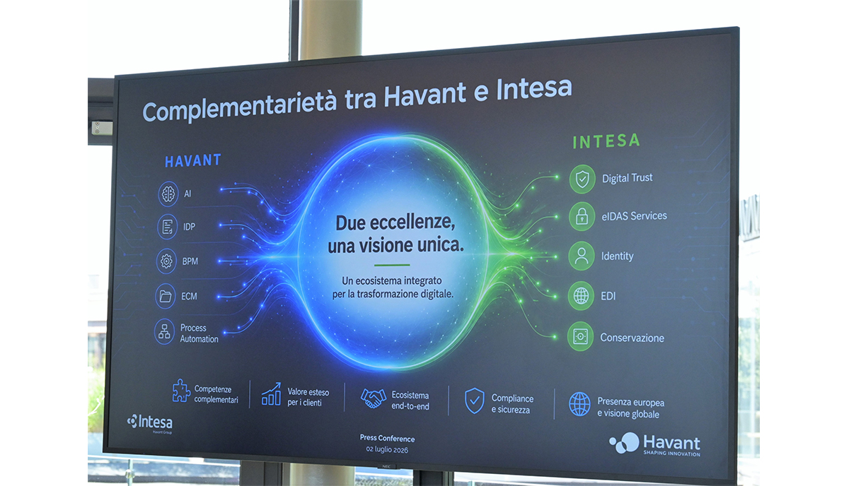 Havant annuncia il closing dell’acquisizione di Intesa, Qualified Trust Service Provider a Milano Havant annuncia il closing dell’acquisizione di Intesa, Qualified Trust Service Provider a Milano