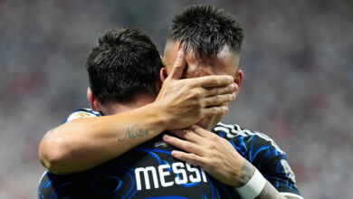 Lautaro Martinez e Lionel Messi
